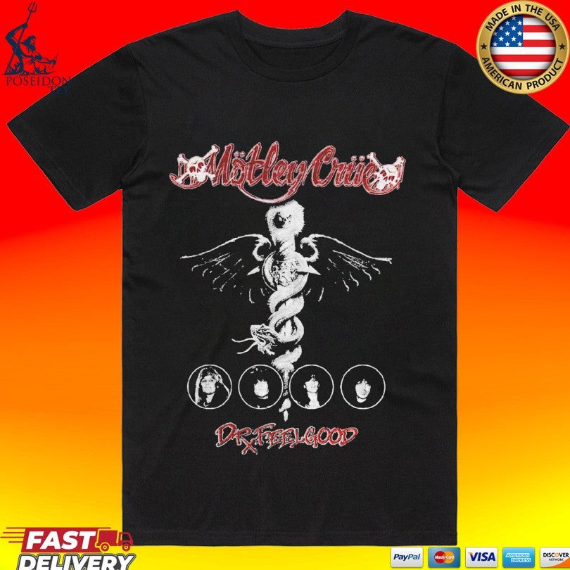 Mötley Crüe 45th Anniversary Dr. Feelgood Photo - Adult & Kids T-Shirts, Sweatshirts & Hoodies apparel design preview 1