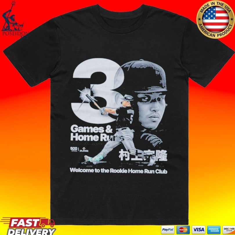 Munetaka Murakami Games And Home Run Welcome To The - Adult & Kids T-Shirts, Sweatshirts & Hoodies apparel design preview 1