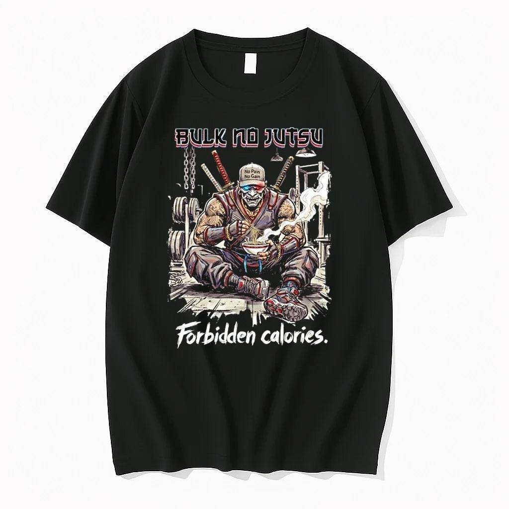 Ninja Bulk No Jutsu Pain Gain Forbidden Calories 0 - Adult & Kids T-Shirts, Sweatshirts & Hoodies apparel design preview 1