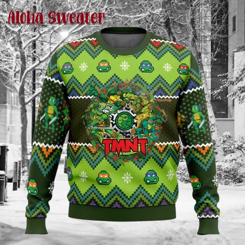 Ninja Turtles Pizza Dudes Ugly Christmas Sweater - Holiday Gift product image 2