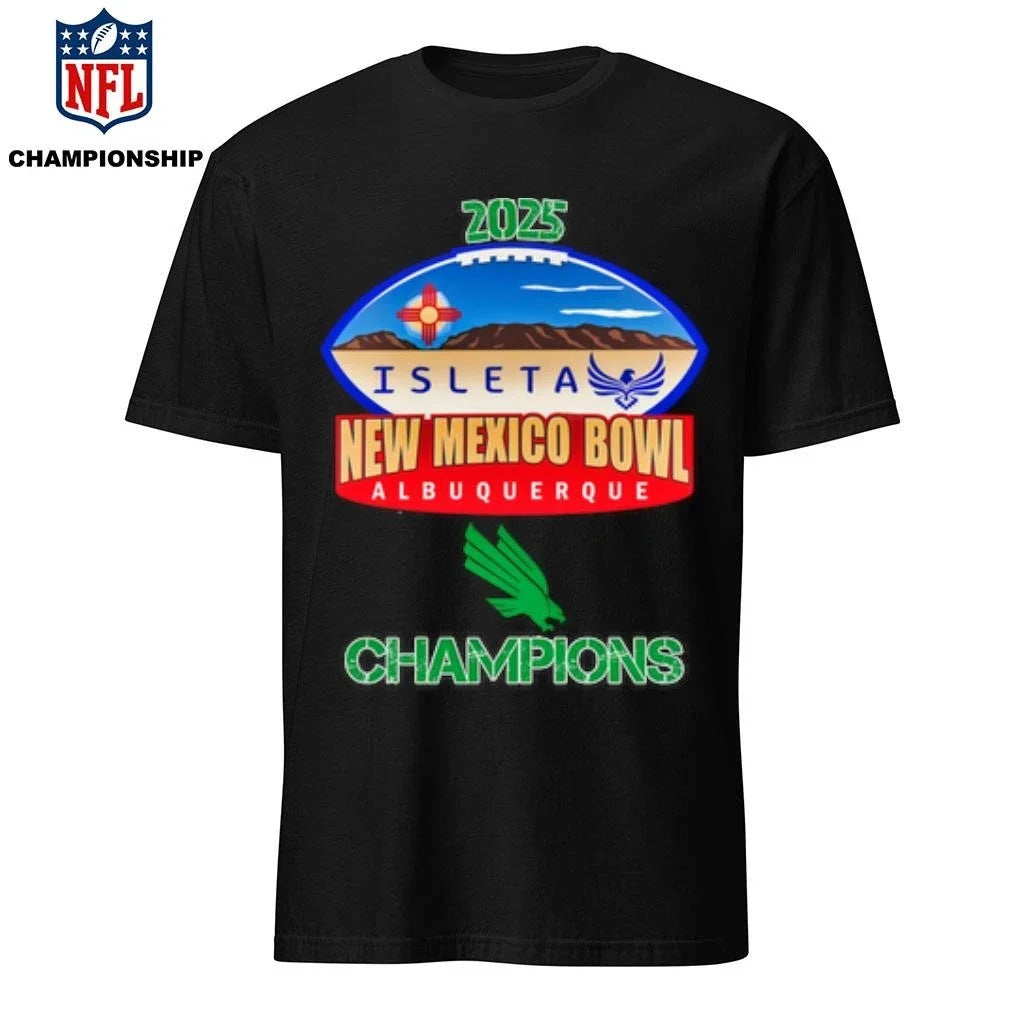 North Texas Mean Green 2025 New Mexico Bowl Champions - Adult & Kids T-Shirts, Sweatshirts & Hoodies apparel design preview 1