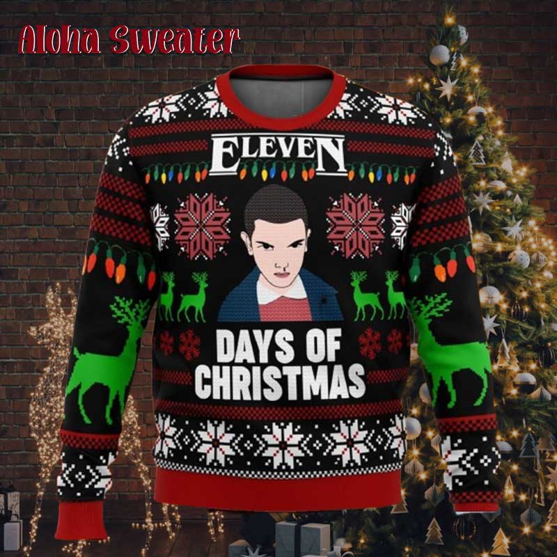 One Tough Kid Eleven Stranger Things Ugly Christmas Sweater - Holiday Gift product image 3