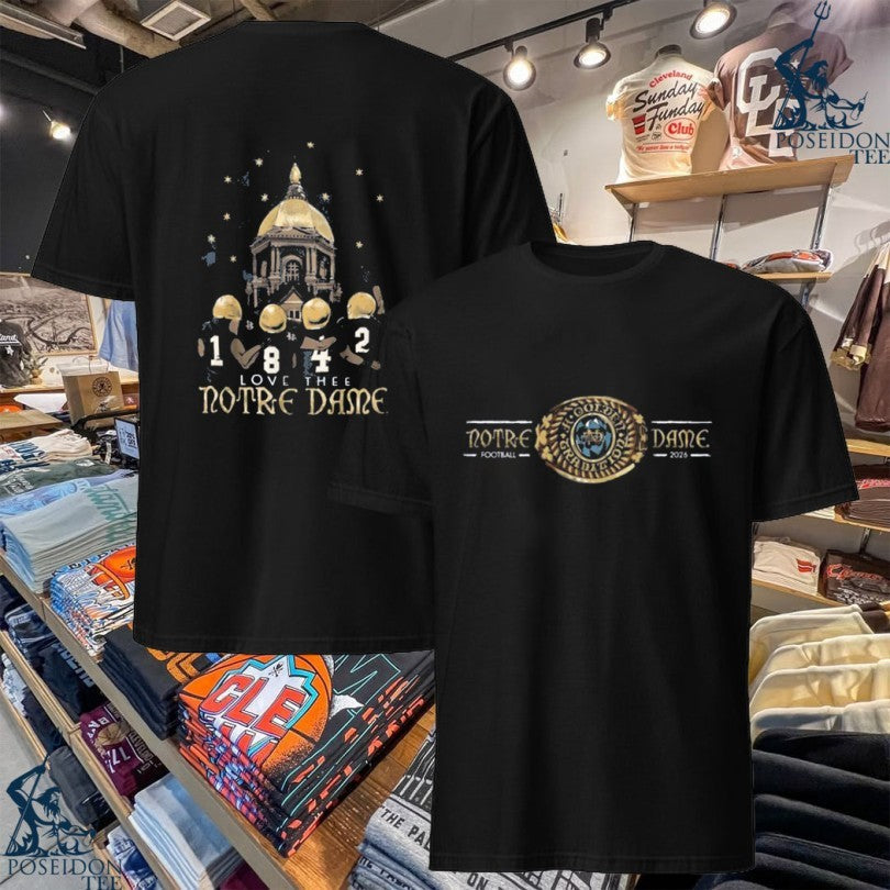 Notre Dame Fighting Irish Love There Football 2026 - Adult & Kids T-Shirts, Sweatshirts & Hoodies apparel design preview 1