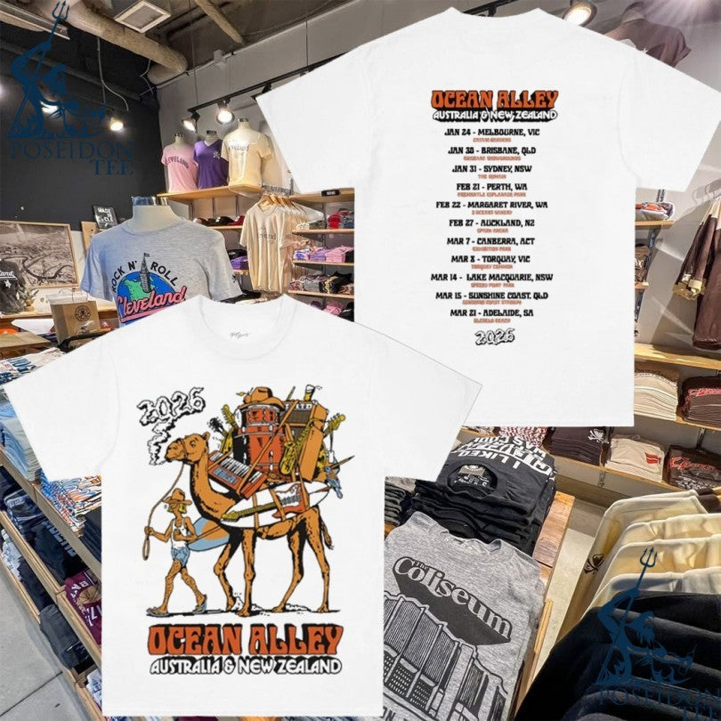 Ocean Alley 2026 Australia And New Zealand Tour - Adult & Kids T-Shirts, Sweatshirts & Hoodies apparel design preview 1
