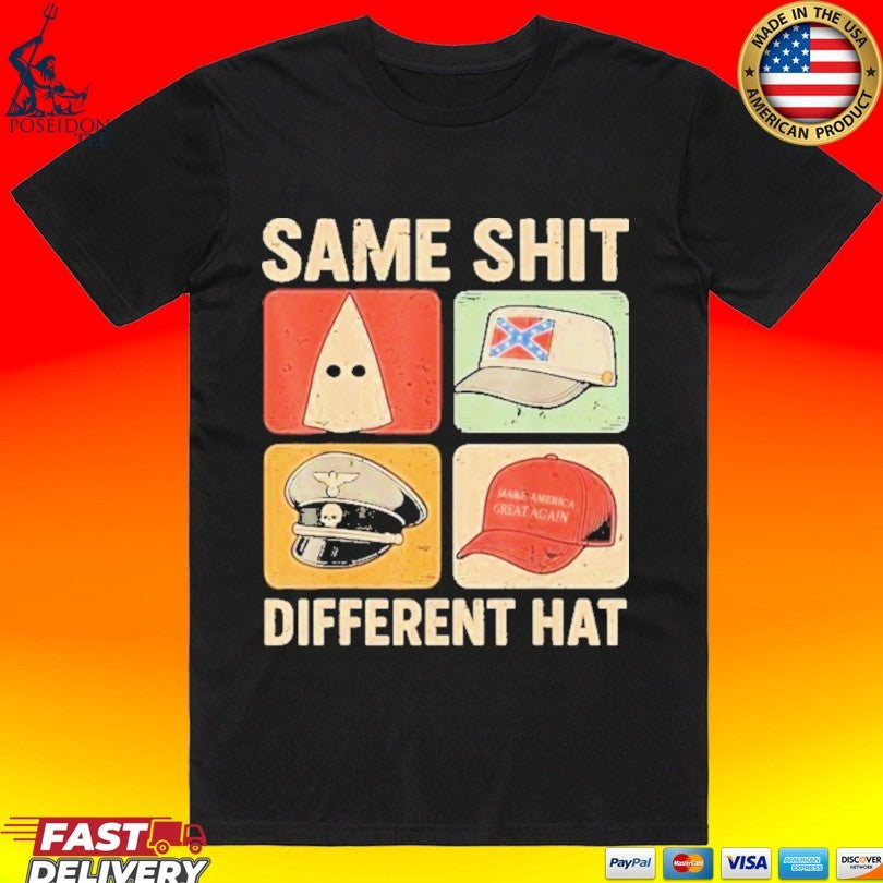 Same Shit Different Hat Ku Klux Klan Modern Display - Adult & Kids T-Shirts, Sweatshirts & Hoodies apparel design preview 1