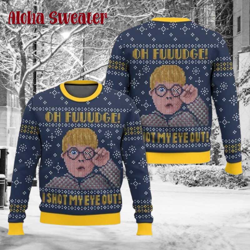 Snot Face Drop Dead Fred A Christmas Story Ugly Christmas Sweater - Holiday Gift product image 4