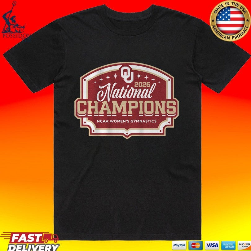 Oklahoma Women's Gymnastics 2026 National Champions - Adult & Kids T-Shirts, Sweatshirts & Hoodies apparel design preview 1