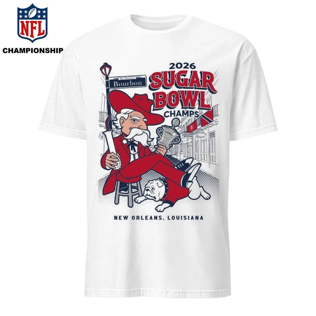 Ole Miss Sugar Bowl MS Bourbon Street Champions 2026 - Adult & Kids T-Shirts, Sweatshirts & Hoodies apparel design preview 1