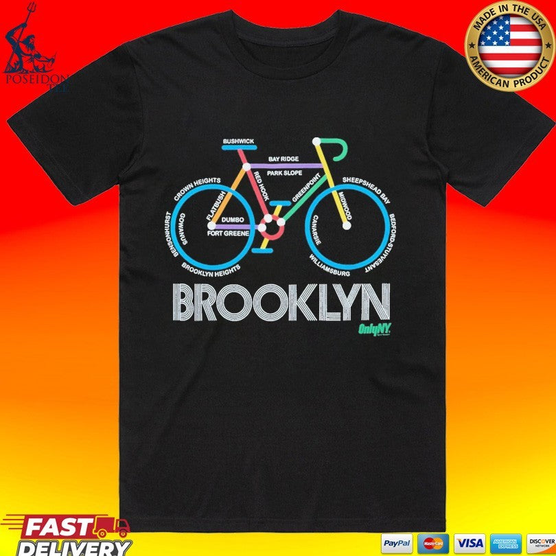 Only NY Brooklyn Cycles - Adult & Kids T-Shirts, Sweatshirts & Hoodies apparel design preview 1