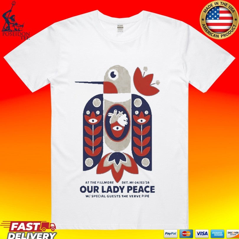Our Lady Peace At The Fillmore Detroit On April 2 - Adult & Kids T-Shirts, Sweatshirts & Hoodies apparel design preview 1