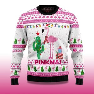 Pinkmas Flamingo Ugly Christmas Sweater - Holiday Gift product image 3
