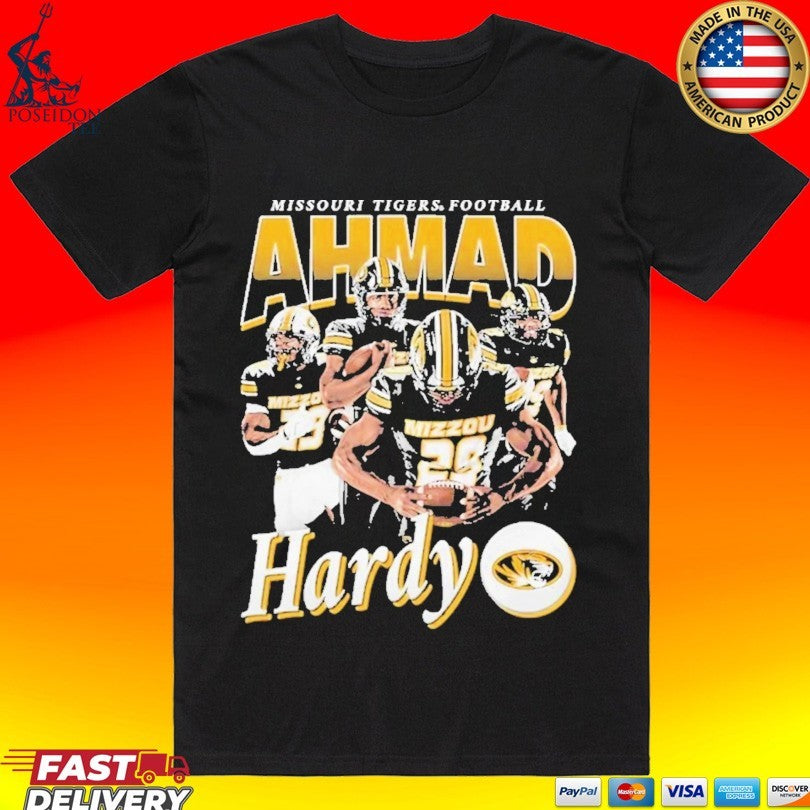 Ahmad Hardy Illustrated Missouri Tigers Football 2026 - Adult & Kids T-Shirts, Sweatshirts & Hoodies apparel design preview 1