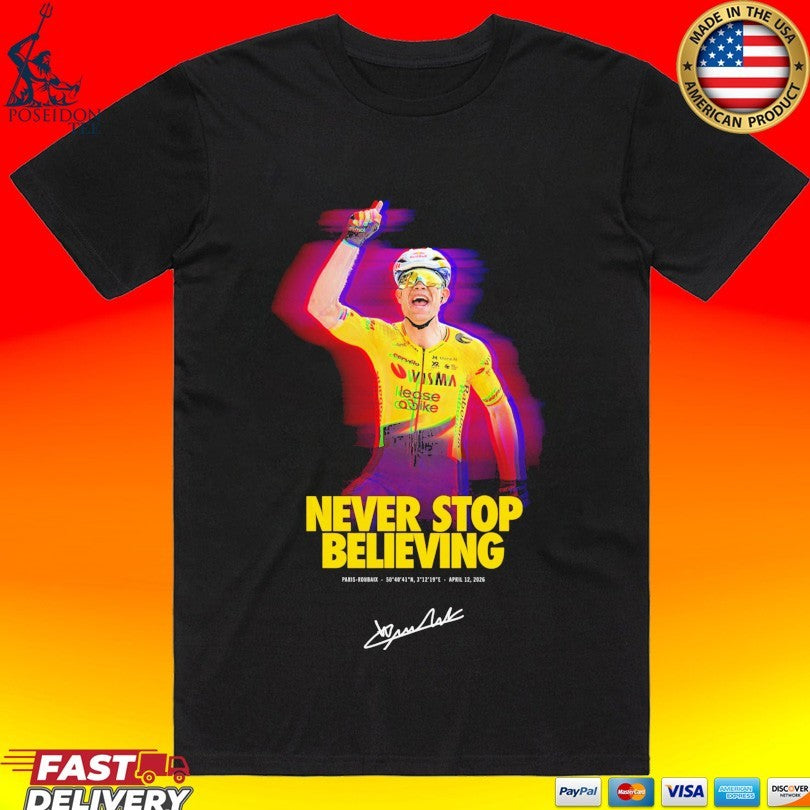 Paris-roubaix Victory Wout Van Aert - Adult & Kids T-Shirts, Sweatshirts & Hoodies apparel design preview 1