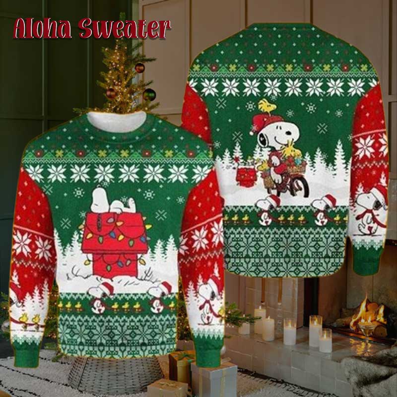 Peanuts Merry Xmas Snoopy Ugly Christmas Sweater - Holiday Gift product image 2