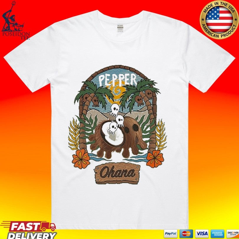 Pepperlive Ohana Skullconuts Green - Adult & Kids T-Shirts, Sweatshirts & Hoodies apparel design preview 1