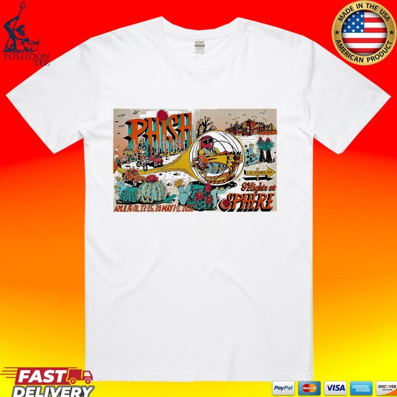Phish 9 Nights At Sphere 2026 Las Vegas, Nv - Adult & Kids T-Shirts, Sweatshirts & Hoodies apparel design preview 1