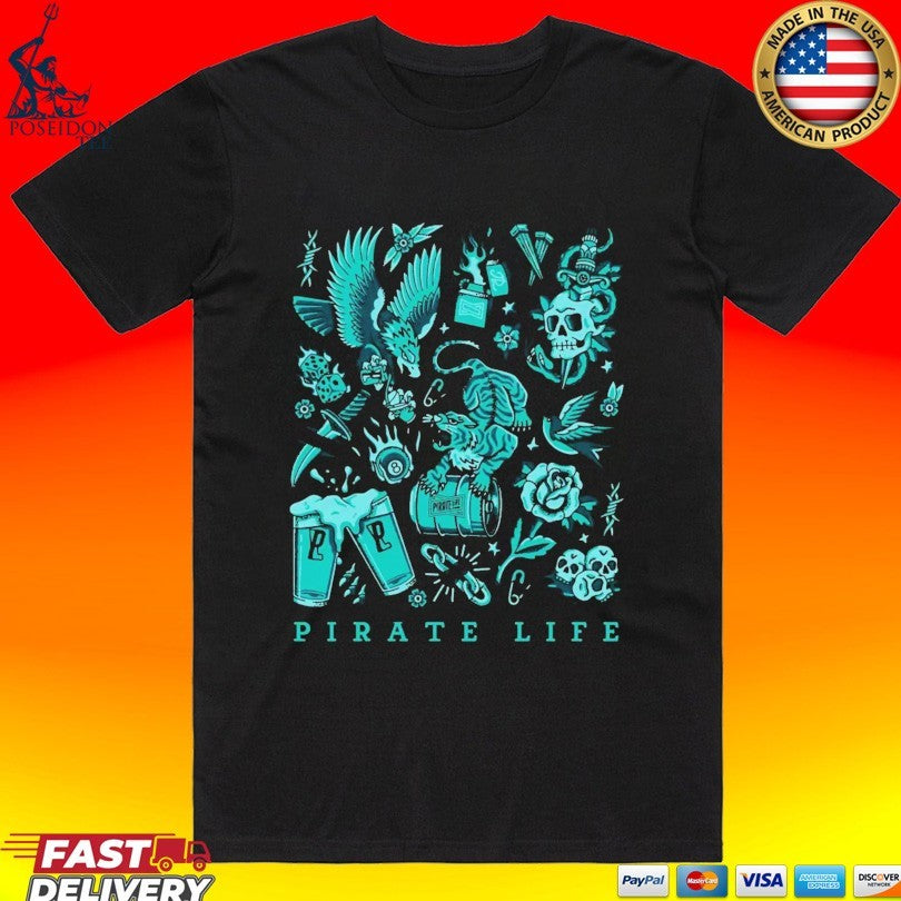 Pirate Life Flash Sheet - Adult & Kids T-Shirts, Sweatshirts & Hoodies apparel design preview 1