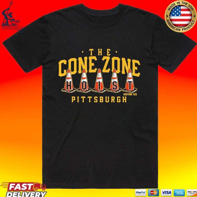 Pittsburgh Baseball The Cone Zone Hoist - Adult & Kids T-Shirts, Sweatshirts & Hoodies apparel design preview 1