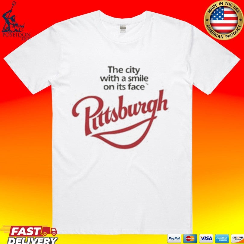 Pittsburgh The City With A Smile On Its Face - Adult & Kids T-Shirts, Sweatshirts & Hoodies apparel design preview 1