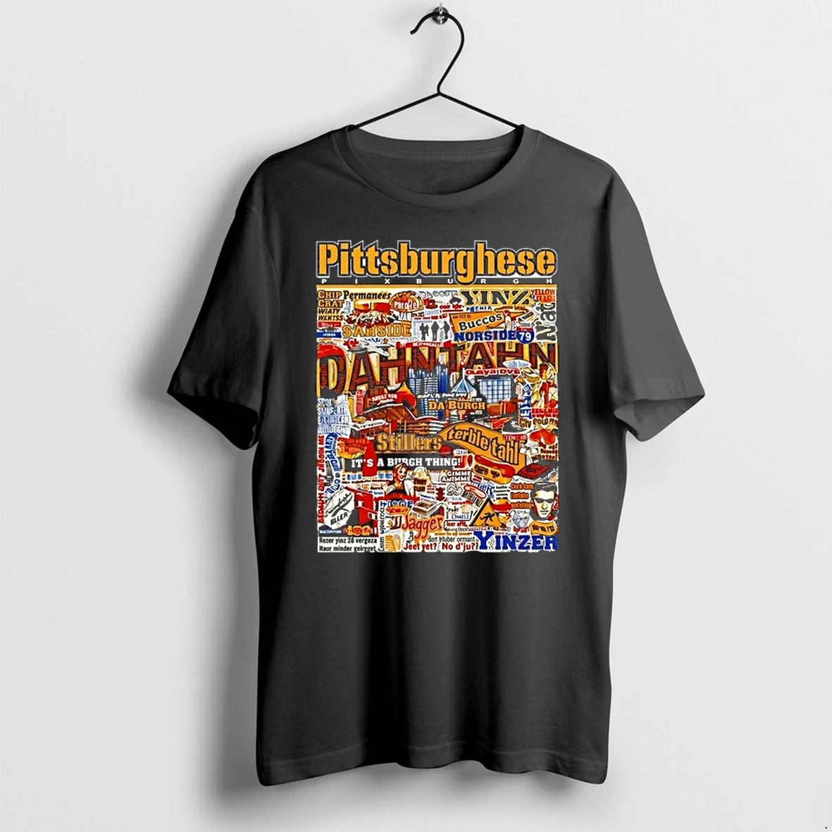 Pittsburghese Yinzer Slang Collage Graphic 0 Sweater - Adult & Kids T-Shirts, Sweatshirts & Hoodies apparel design preview 1