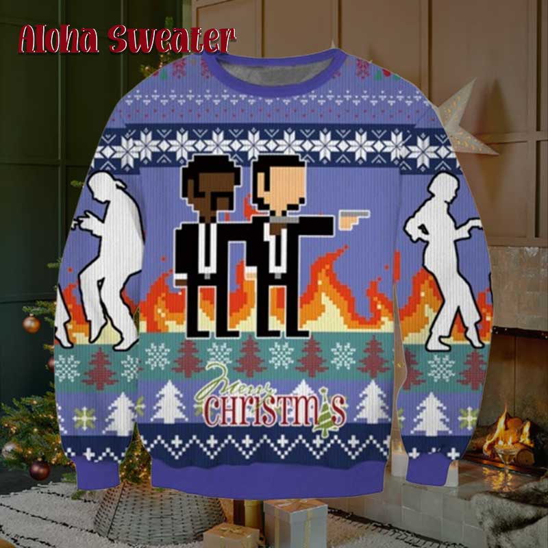 Pulp Fiction Say What Again Jules Ugly Christmas Sweater - Holiday Gift product image 3
