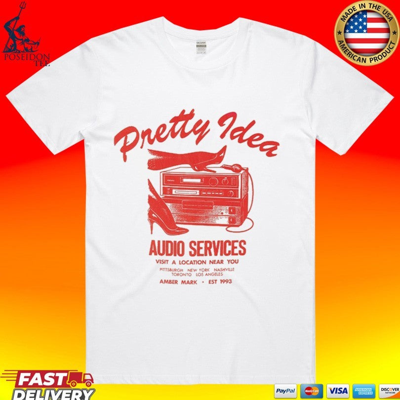 Pretty Idea Audio Services Visit A Location Near You - Adult & Kids T-Shirts, Sweatshirts & Hoodies apparel design preview 1