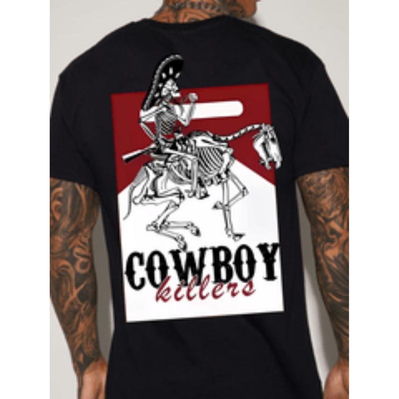 Print Casual Short Sleeve Summer Black - Adult & Kids T-Shirts, Sweatshirts & Hoodies apparel design preview 1