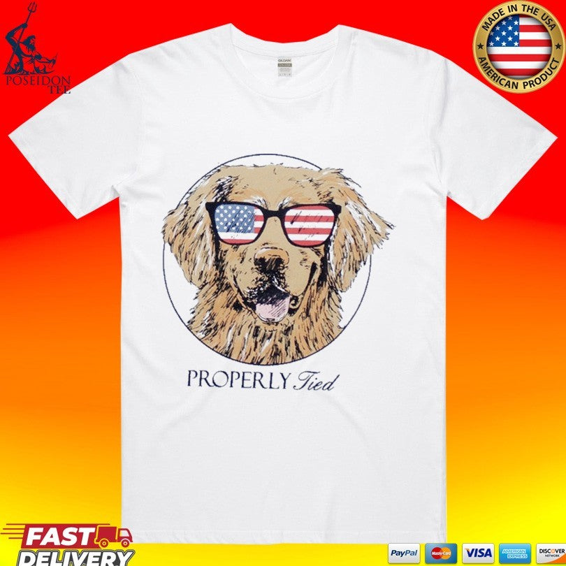 Properly Tied Patriot Dog - Adult & Kids T-Shirts, Sweatshirts & Hoodies apparel design preview 1