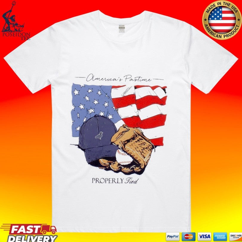 Properly Tied Performance America's Pastime - Adult & Kids T-Shirts, Sweatshirts & Hoodies apparel design preview 1