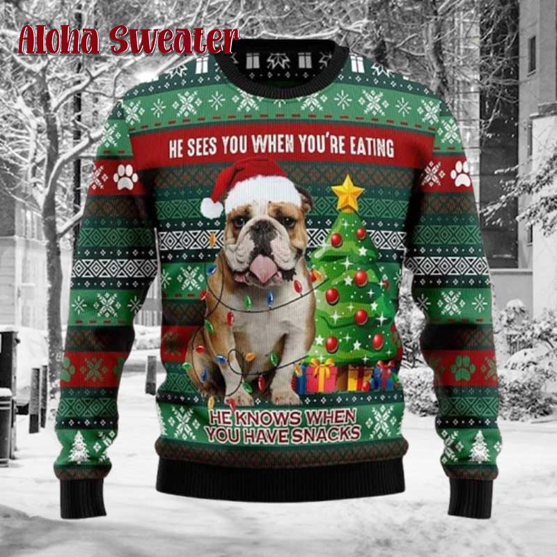Pug Santa Santa Paws Ugly Christmas Sweater - Holiday Gift product image 3