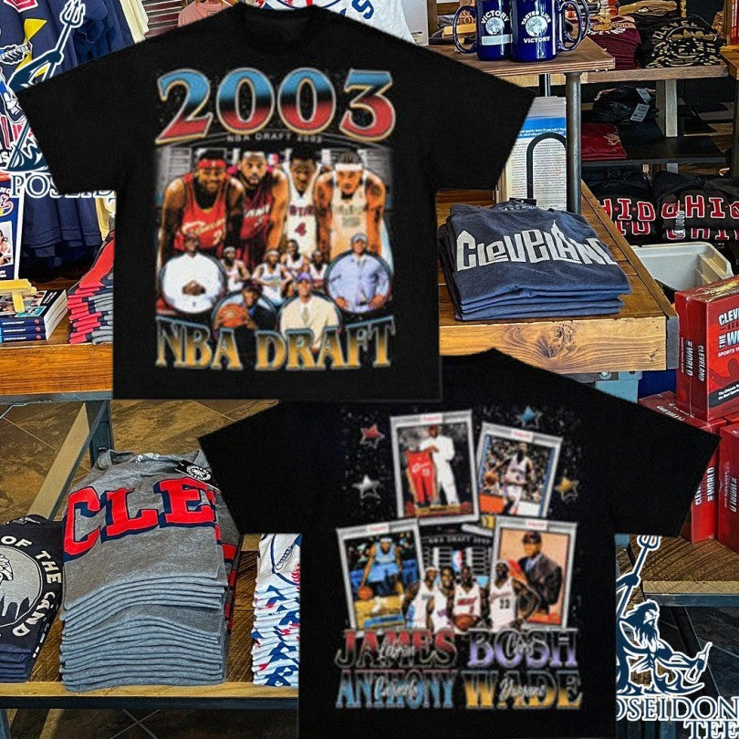 Puka Nacua With Draft 2003 James Bosh Anthony Wade 3d - Adult & Kids T-Shirts, Sweatshirts & Hoodies apparel design preview 1