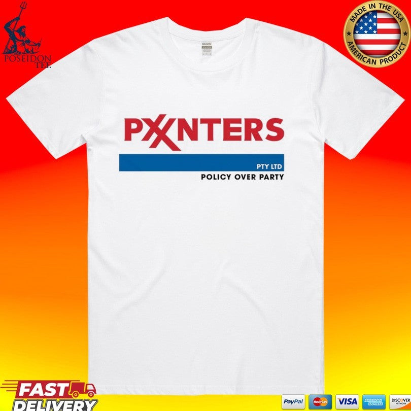 Punters Politics Pxxnters Policy Over Party - Adult & Kids T-Shirts, Sweatshirts & Hoodies apparel design preview 1