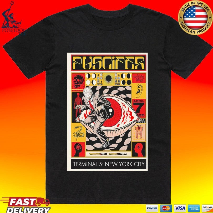 Puscifer Manhattan, Ny April 7 2026 Tour - Adult & Kids T-Shirts, Sweatshirts & Hoodies apparel design preview 1