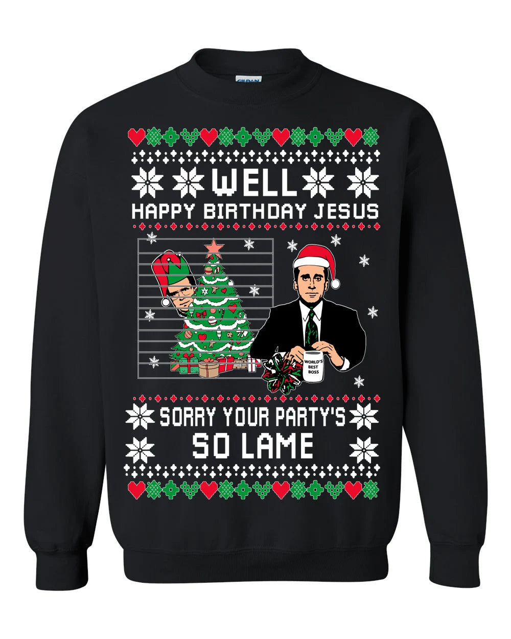 Michael Scott well happy birthday jesus Christmas Sweater - Holiday Gift product image 3