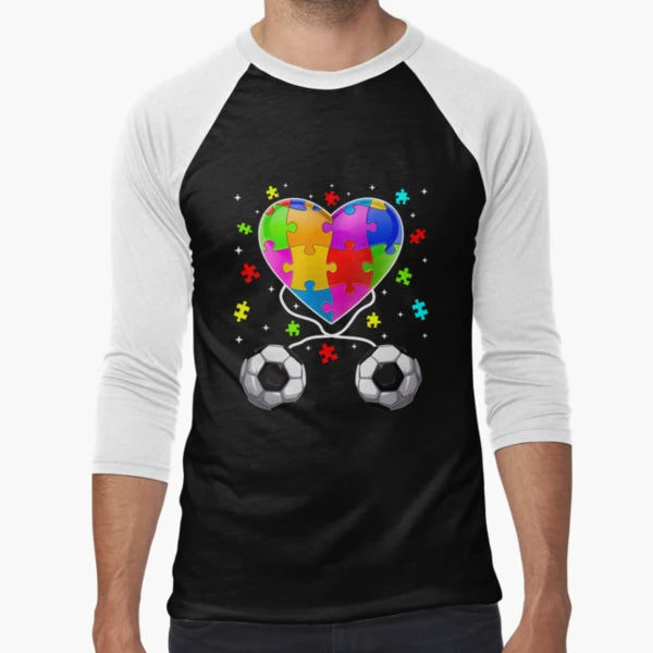 Amazing Soccer Heart Autism Awareness T-Shirt - Minimalist Print Unisex - T-Shirt, Sweatshirt, Hoodie