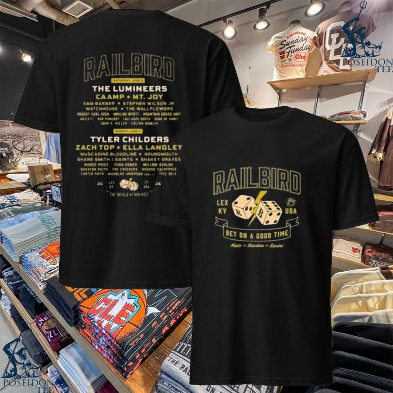 Railbird Festival Dice Lineup Bet On A Good Time - Adult & Kids T-Shirts, Sweatshirts & Hoodies apparel design preview 1