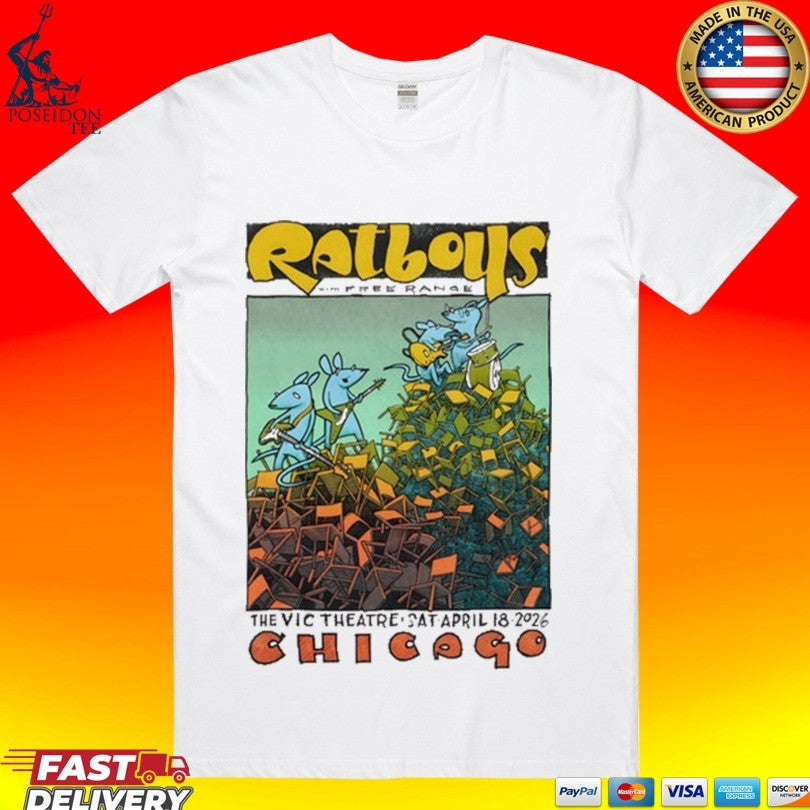 Ratboys Apr 18 2026 The Vic Theatre In Chicago Il - Adult & Kids T-Shirts, Sweatshirts & Hoodies apparel design preview 1