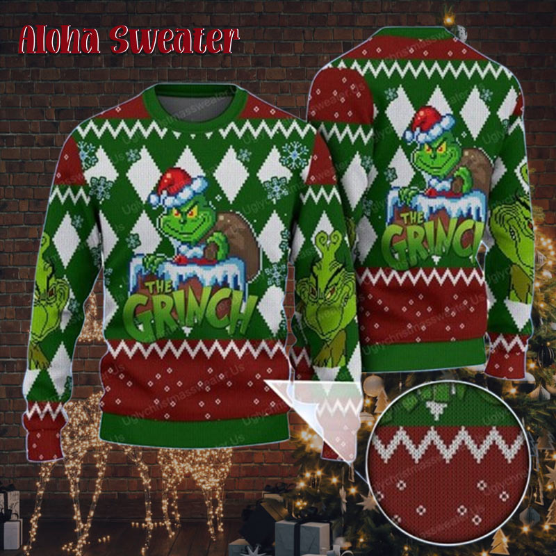 Mistlestoned Grinch Green Ugly Christmas Sweater - Holiday Gift product image 2