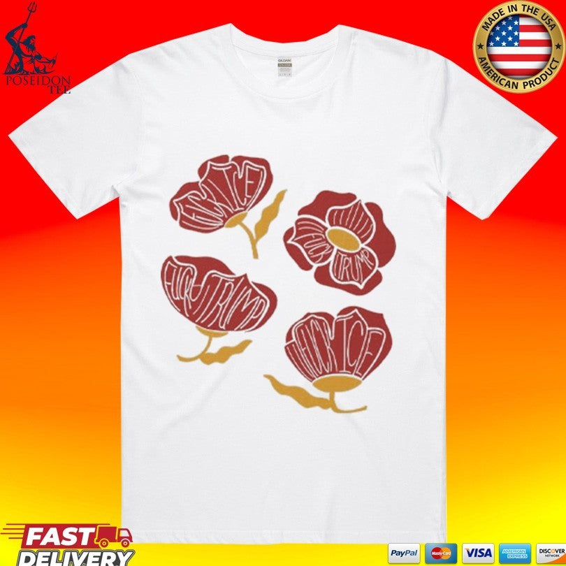 Red Poppy Floral Fuck Trump - Adult & Kids T-Shirts, Sweatshirts & Hoodies apparel design preview 1