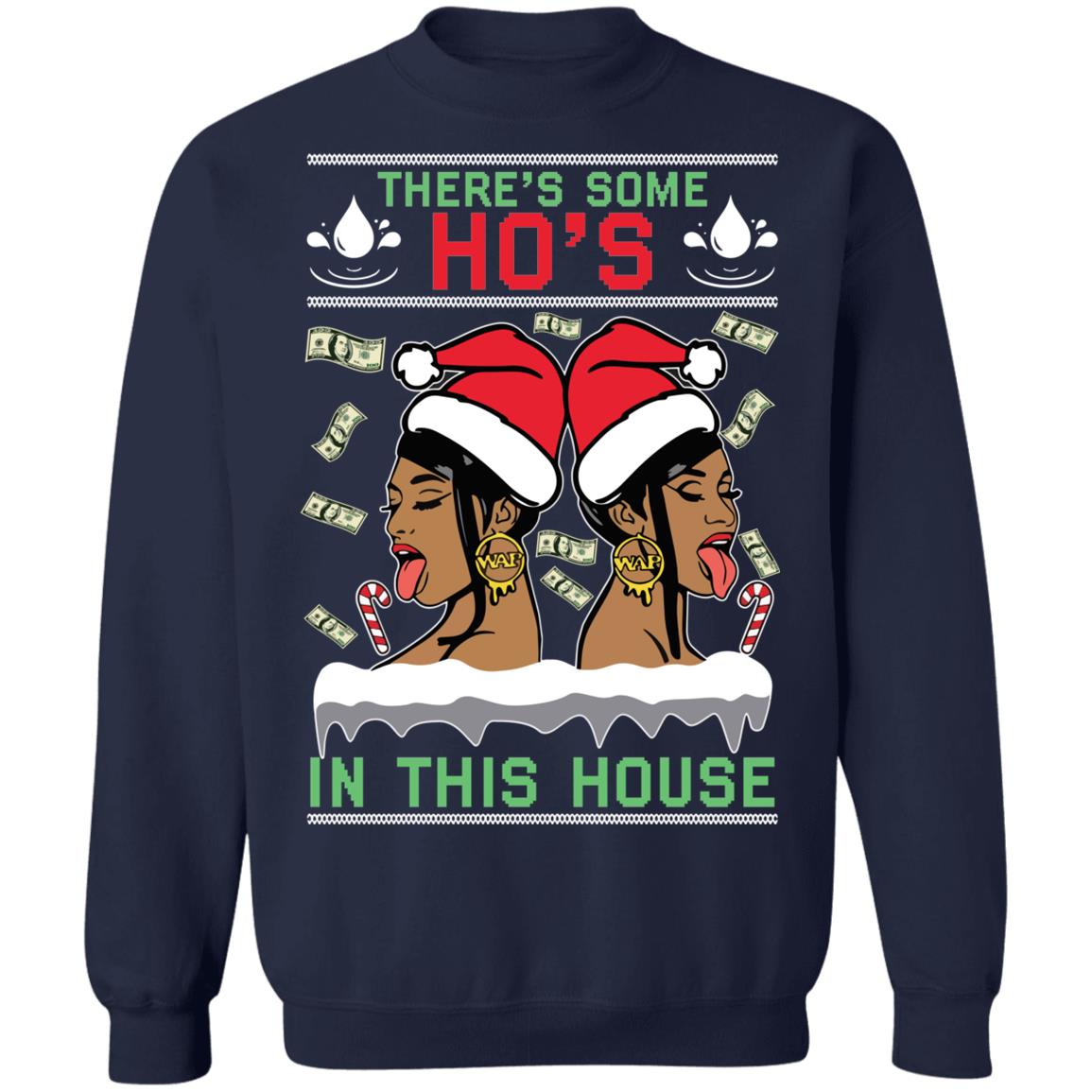 Cardi B there’s some ho’s in this house Christmas Sweater - Holiday Gift product image 3