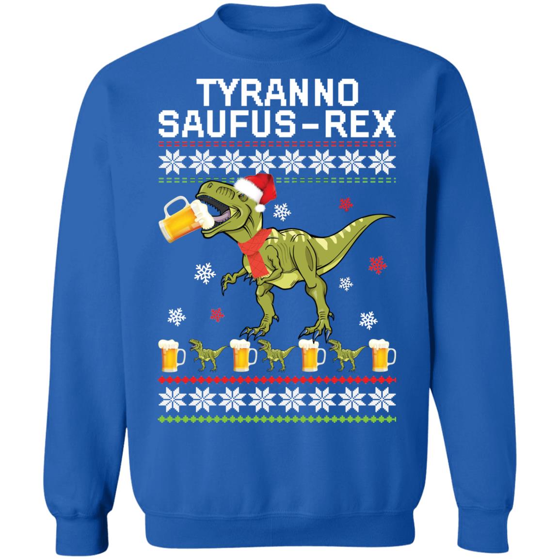 Dinosaur tyranno saufus res Christmas Sweater - Holiday Gift product image 2