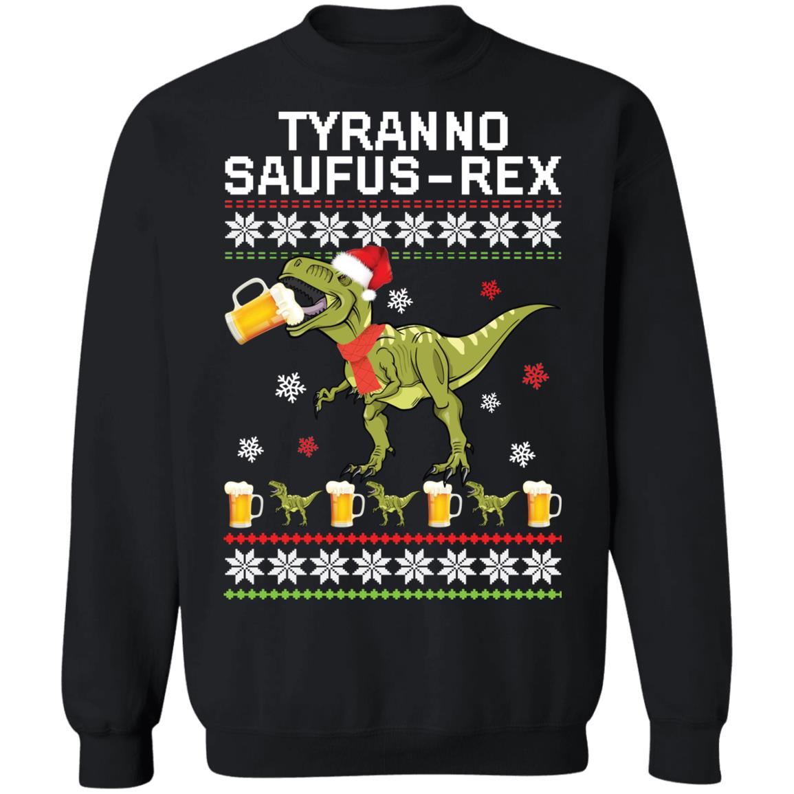 Dinosaur tyranno saufus res Christmas Sweater - Holiday Gift product image