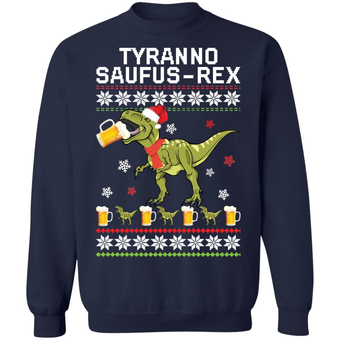 Dinosaur tyranno saufus res Christmas Sweater - Holiday Gift product image 4