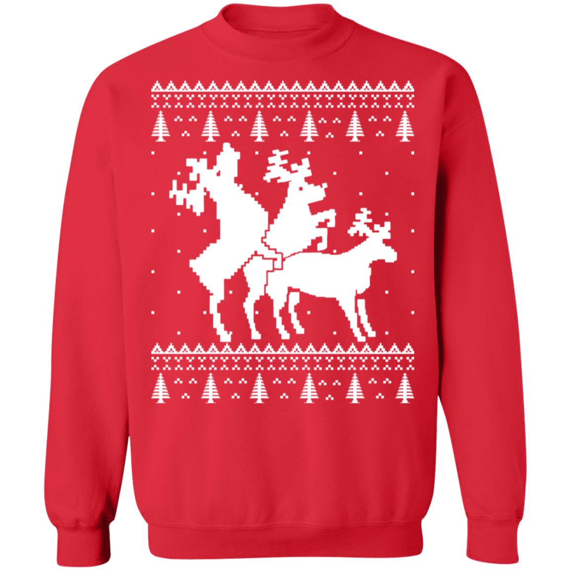Reindeer Humping Unisex Christmas Sweater - Holiday Gift product image 4