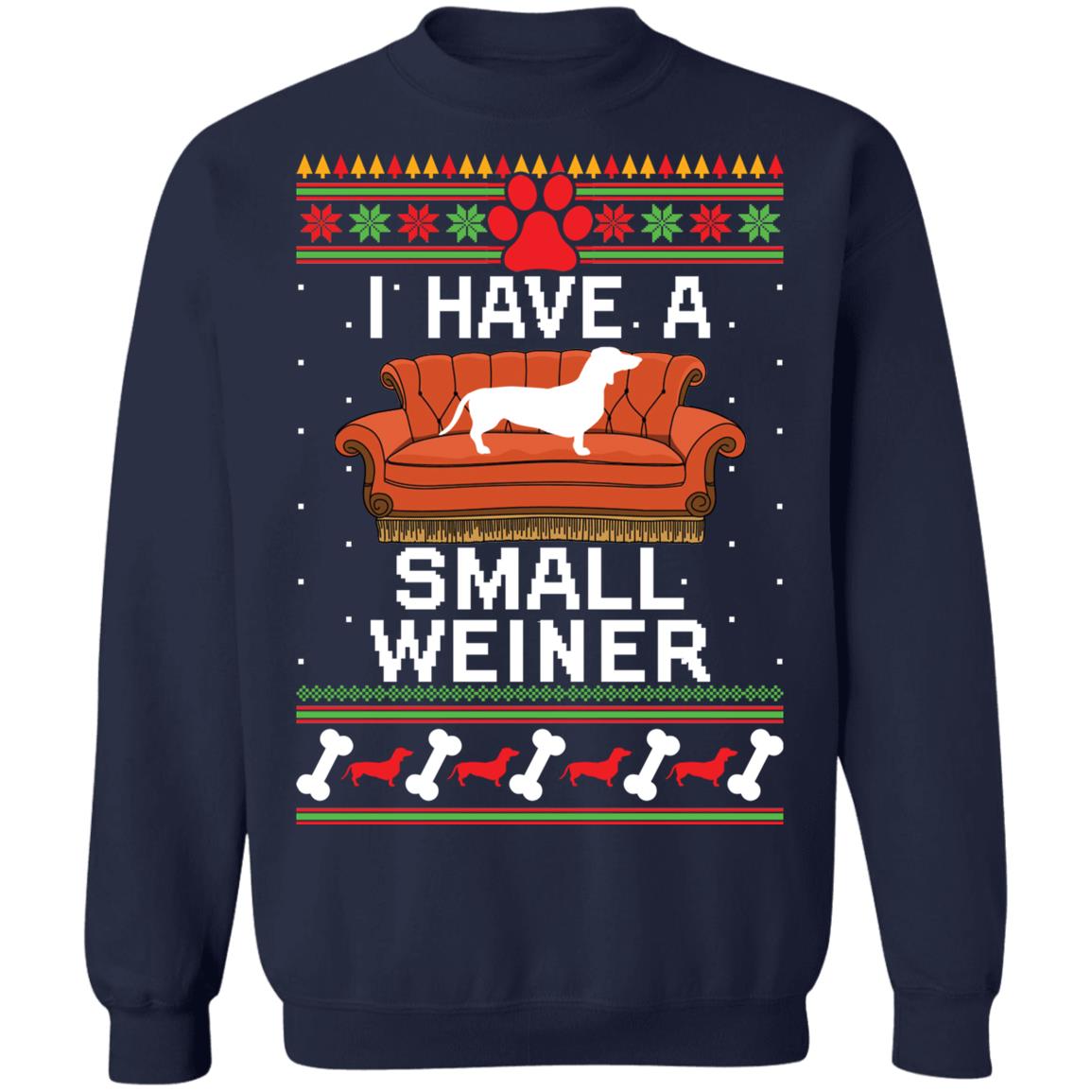 Dachshund i have a small weiner Christmas Sweater - Holiday Gift product image 3