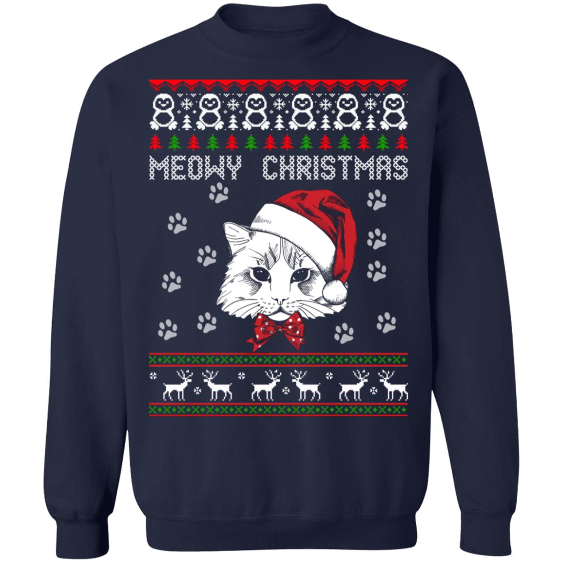Meowy Christmas Sweater - Holiday Gift product image 3