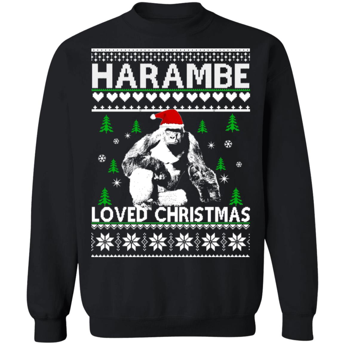 Harambe loved Christmas Sweater - Holiday Gift product image 2