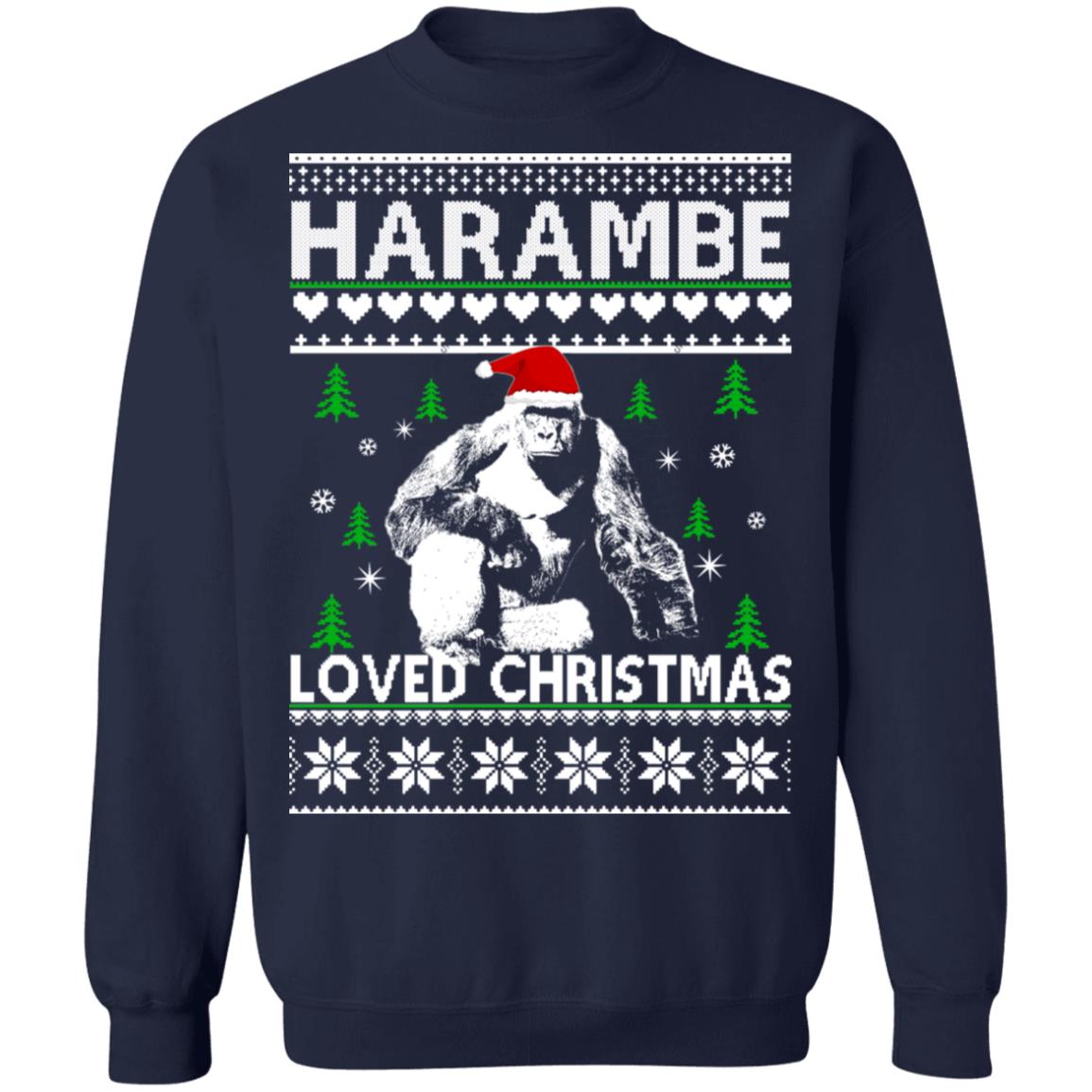 Harambe loved Christmas Sweater - Holiday Gift product image 3