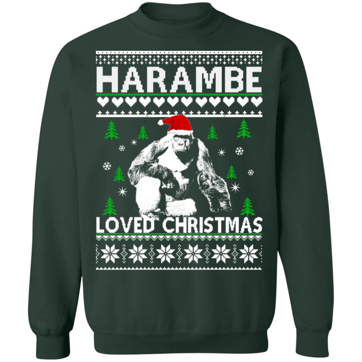 Harambe loved Christmas Sweater - Holiday Gift product image 4