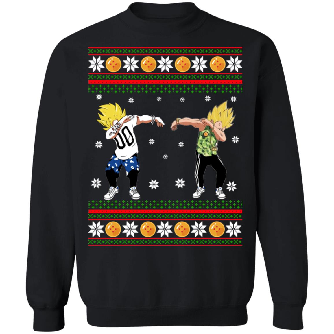 Goku vegeta dab Christmas Sweater - Holiday Gift product image 2